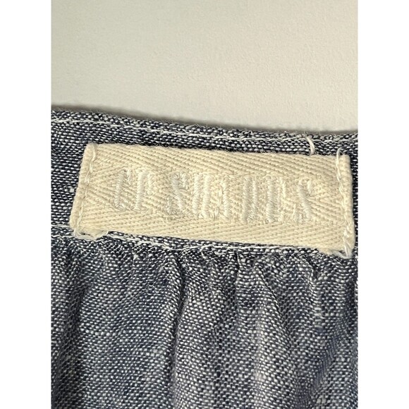 CP Shades Blouse Womens Small Long Sleeve V Neck 100% Linen Lagenlook Beachy - Picture 2 of 7